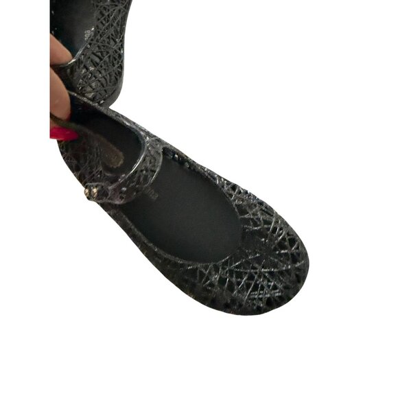 MINI MELISSA x Campana Girls Black Mary Janes Flats Size 10 - Picture 4 of 8